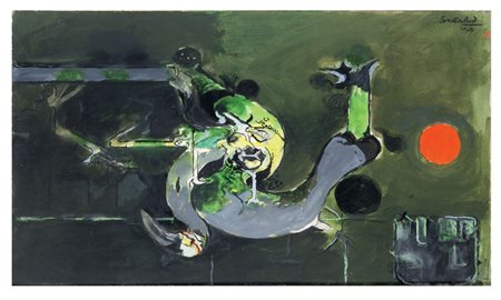 GRAHAM SUTHERLAND Streatham 1903 - Kent 1980 Il fiume 1974 Tecnica mista a...