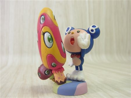 MURAKAMI TAKASHI (n. 1962) Mr. Dob & Muschrooms. Plastica dura colorata. Cm...