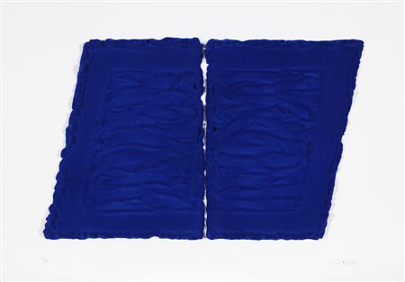 PINELLI PINO (n. 1938) Pittura blu. 2006. Serigrafia materica. Cm 85,00 x...