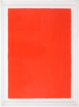 AUBERTIN BERNARD (n. 1934) Monocrome rouge. 2008. Tecnica mista su carta...