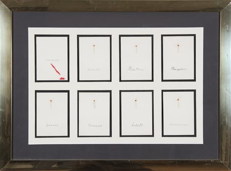 KOUNELLIS JANNIS (n. 1936) La via del sangue (8 opere). Multiplo. Cm 59,00 x...