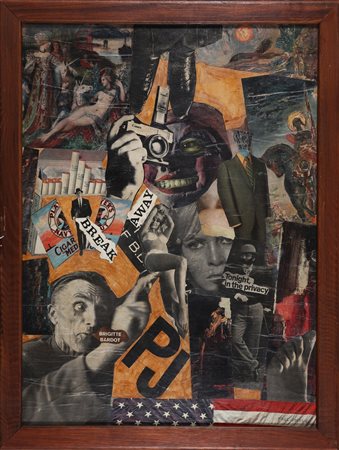 JONES PAUL (1921 - 1998) Senza titolo. 1960. Collage su tavola. Cm 57,00 x...