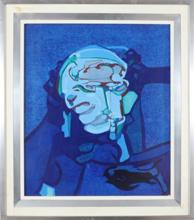 FRANCESCONI ANSELMO (1921 - 2004) La maschera. 1969. Acrilici su tela . . Al...