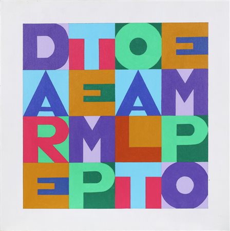 ZAPPELLA PIERINO (n. 1946) Boetti. Dare tempo al tempo. 2012. Acrilico su...