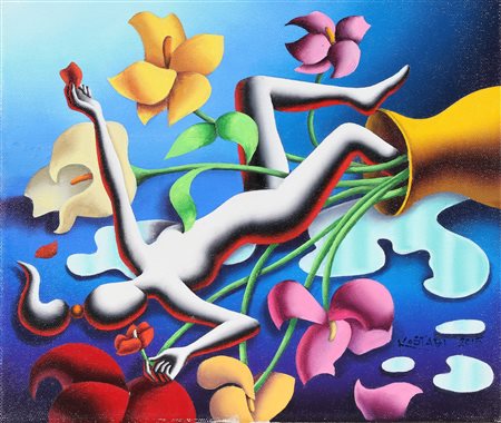 KOSTABI MARK (n. 1960) Flourishing Muse. 2015. Tecnica mista su tela di...