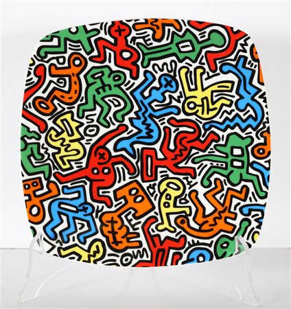 HARING KEITH (1958 - 1990) Senza titolo. Ceramica. Cm 20,00 x 2,00. Alla base...