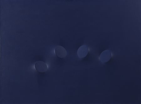 SIMETI TURI (n. 1929) Quattro ovali in blu. 1994. Acrilico su tela...