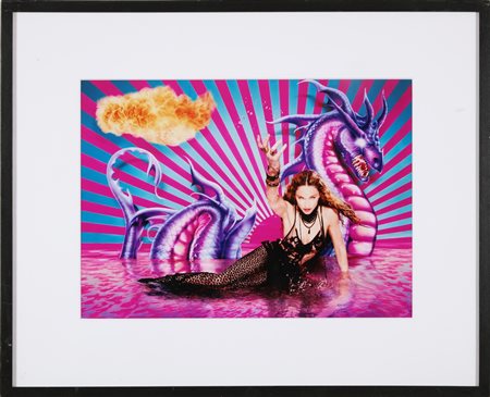 LACHAPELLE DAVID (n. 1968) Purple Dragon, Fireball & Madonna. 1998. C-print....