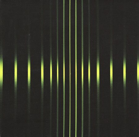 ENNIO FINZI, 1931, Luce vibrazione: nero - giallo, 1971, Acrilico su tela,...