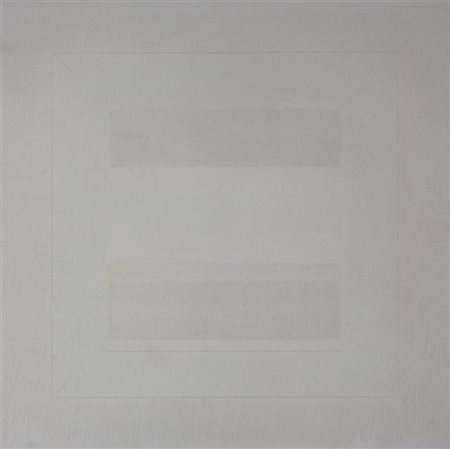 RICCARDO GUARNERI, 1933, Nel quadrato 2 grigi, 1974, Tecnica mista su tela,...