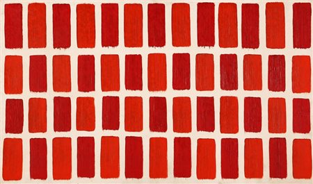 FRANCO BEMPORAD, 1926 - 1989, Struttua rosso, 1978, Olio su tela, cm. 70 x...