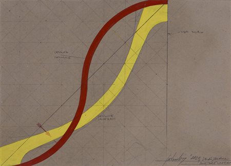 GI&Ograve; POMODORO (1930-2002)Arco: studio strutturaAcrilici e tecnica mista...