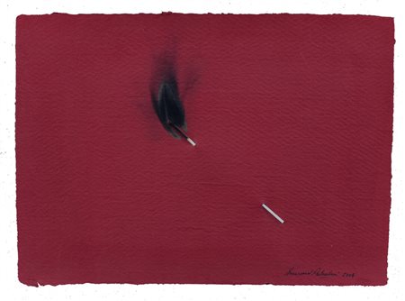 BERNARD AUBERTIN (1934-2015)Papier Rouge Br&ucirc;l&eacute;, 2009Acrilici e...