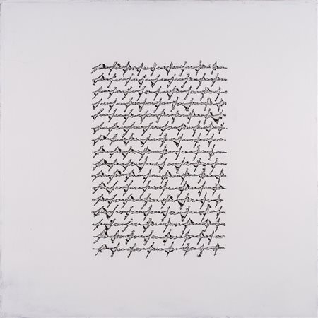 ALFREDO RAPETTI (1961)Lettera Privata, 2010Acrilici su telaCm 80x80x3,5Firma,...