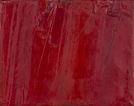 PIERO RUGGERI (1930-2009)Rosso vermiglio, 1990Olio su telaCm 20x25Firma,...