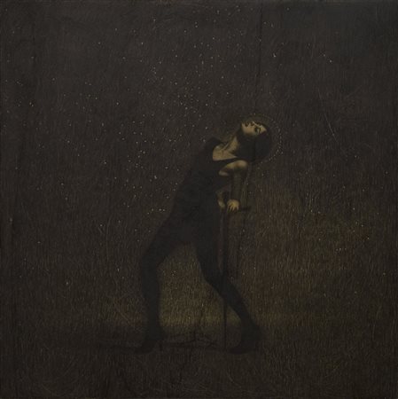 OMAR GALLIANI (1954)Nuovi santi, 2004Grafite su tavola di pioppoCm 60x60Firma...