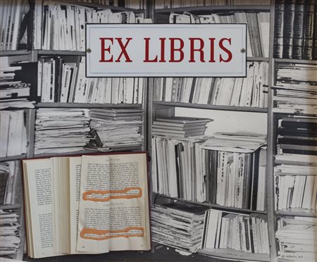 EUGENIO MICCINI (1925-2007)Ex Libris, 1977Tecnica mista e collage su tavolaCm...