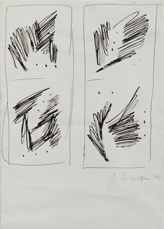 LUCIO FONTANA (Argentina 1899 - Varese 1968) Studi per Concetto spaziale,...