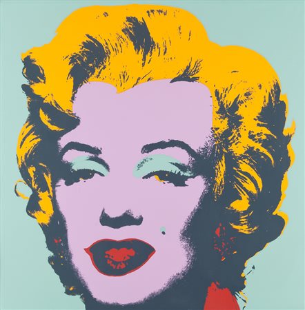 RIPRODUZIONE da serigrafia di Andy Warhol Misure cm. 90 x 90 Scritta 'Moore'...