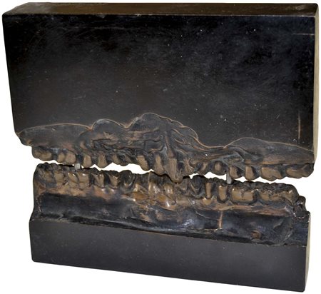 CASTAGNA PINO Verona 1932 Sorriso scultura in bronzo (in 2 elementi) 16x17x4...