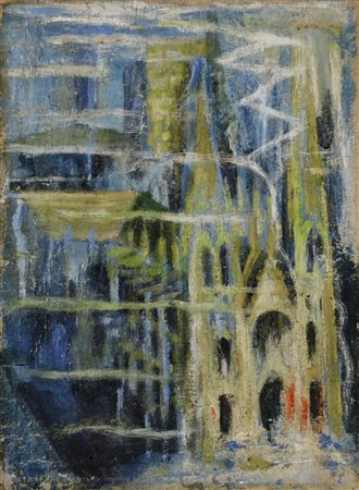 CIACELLI ARTURO Arnara 1883 - Venezia 1966 Cattedrale di Vienna 1960 olio su...