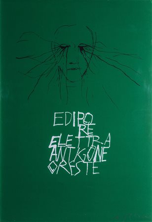 MIMMO PALADINO (1948)Edipo Re, Elettra, Antigone, Oreste, 2000Serigrafia su...