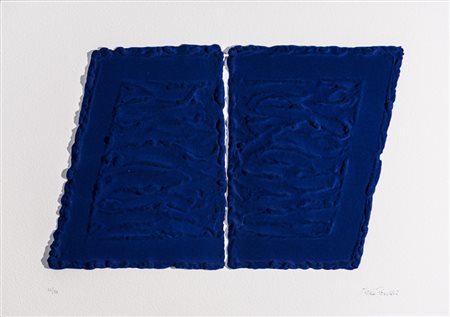 PINO PINELLI (1938)Pittura Blu, 2006Serigrafia matericaCm 60x85Firma a matita...