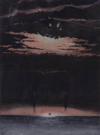 SIMON PASINI (1976)Senza TitoloAcquerello su cartaCm 75x55Sigla dell'Artista...