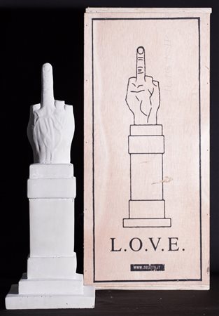 MAURIZIO CATTELAN (1960)L.O.V.E. 2015Scultura in cementoCm 40x18x18 entro...