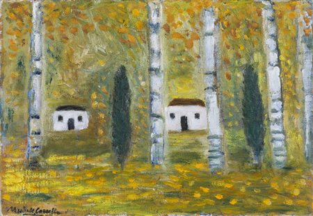 MICHELE CASCELLA (1892-1989)Bosco a Prestinone,&nbsp;1986Olio su telaCm...