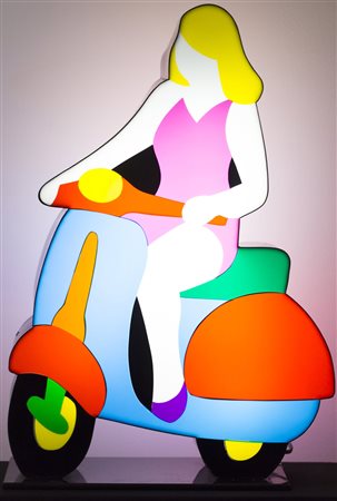 MARCO LODOLA (1955)Vespa, 2010Scultura in perspex e smalti con neon (Scultura...