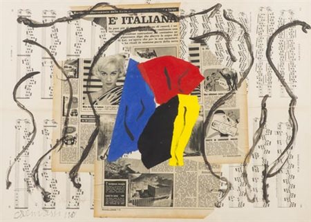 Arturo Carmassi Lucca 1925 Empoli, Fi 2015 Senza titolo 1981, Collage e...