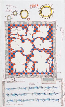 GIANFRANCO BARUCHELLO (1924-) Progetto di una piccola stalla per sfingi sul...