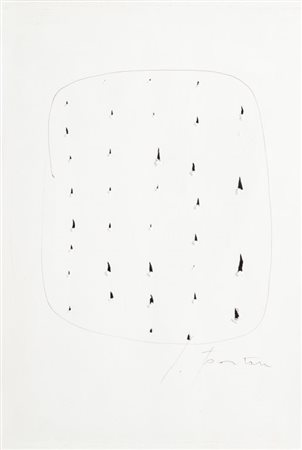 LUCIO FONTANA (1899-1968) Concetto Spaziale (metà anni Cinquanta)penna a...