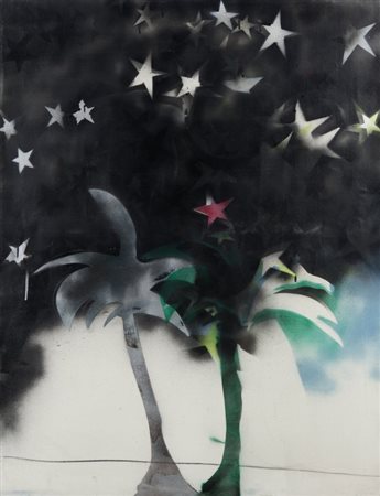 MARIO SCHIFANO (1934-1998) Tutte stelle 1966smalto spray su tela cm...