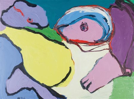 KAREL APPEL (1921-2006) Senza titoloolio su tela cm 95x130firmato in basso a...