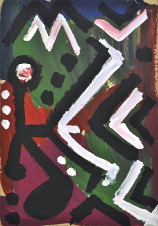 PENCK A. R. (Ralf Winkler) (1939-) Senza titolo 1985acrilico su cartone...