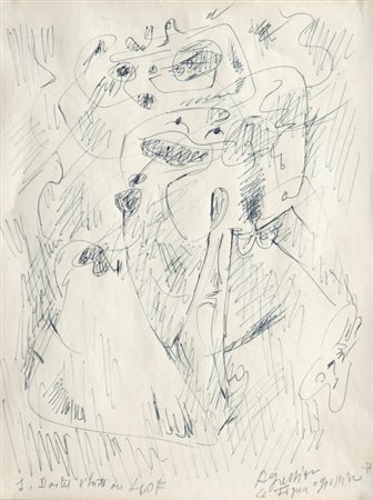 ANDRE MASSON (1896-1987) Le figure... (anni Settanta) biro su carta cm...