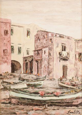 CARMELO FERTITTA (Gioiosa Marea (Me) 1911 - Palermo 1995) OLIO su tela...