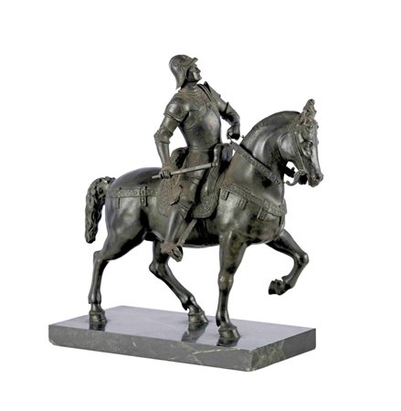 Scultura equestre in bronzo DEL XIX secolo raffigurante il monumento di...