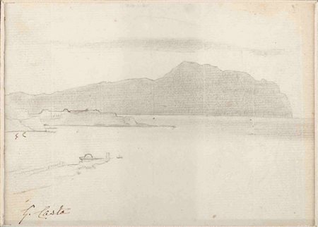 Giovanni Costa Roma 1826-Marina Di Pisa 1903 Paesaggio Matita su carta....