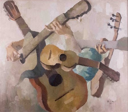 Eduardo Malara (Buenos Aires 1948), Concerto, 1970 Olio su tela, 71 x 81 cm....