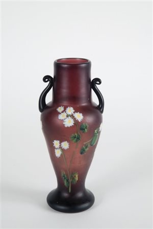 VETRERIA MURANESE, anni '20. Un vaso a murrine floreali, Altezza cm 24.
