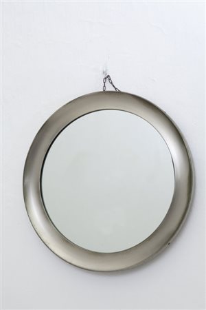 SERGIO MAZZA Due specchi da parete "Narcisso" per ARTEMIDE, anni '60. Ottone...