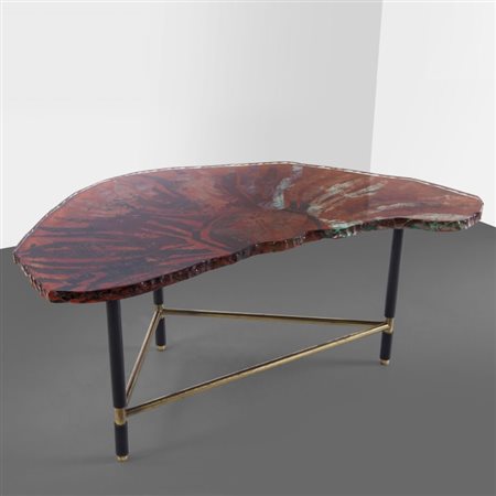 DUBE" (DUILIO BERNABE")Un tavolino per FONTANA ARTE, anni '60. Ferro...