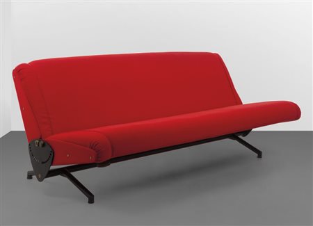 OSVALDO BORSANI Un divano-letto ad ali mobili "D70" per TECNO, 1954.Struttura...