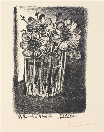 Pablo Picasso Malaga 1881 - Mougins 1973 Fleurs dans un vase, 1950...