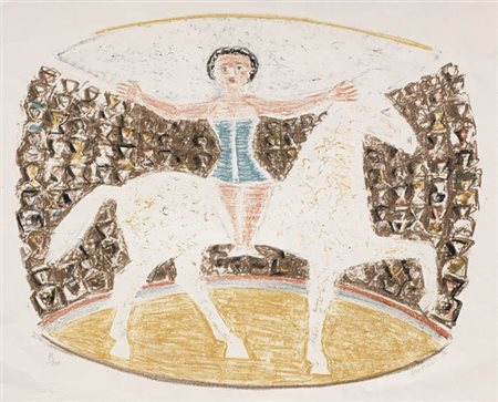 Massimo Campigli Berlino 1895 - St.Tropez 1971 La cavallerizza (L'Ecuyére),...