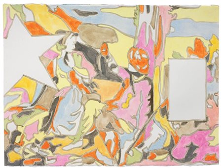 David Salle Norman 1952 Senza titolo, 2000 Acquerello su carta, cm. 56,5x75,5...