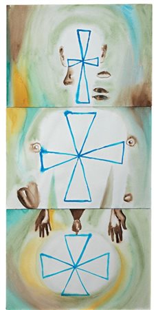 Francesco Clemente Napoli 1952 Men and Women n. 12, 1985-90 Acquerello su...